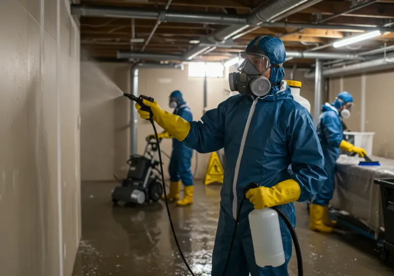 Basement Sanitization and Antimicrobial Treatment process in Monroe County, MS